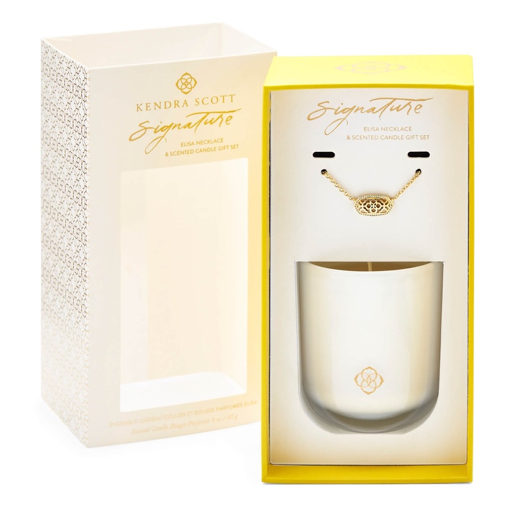 Kendra Scott Votive Candle & Elisa Necklace Set